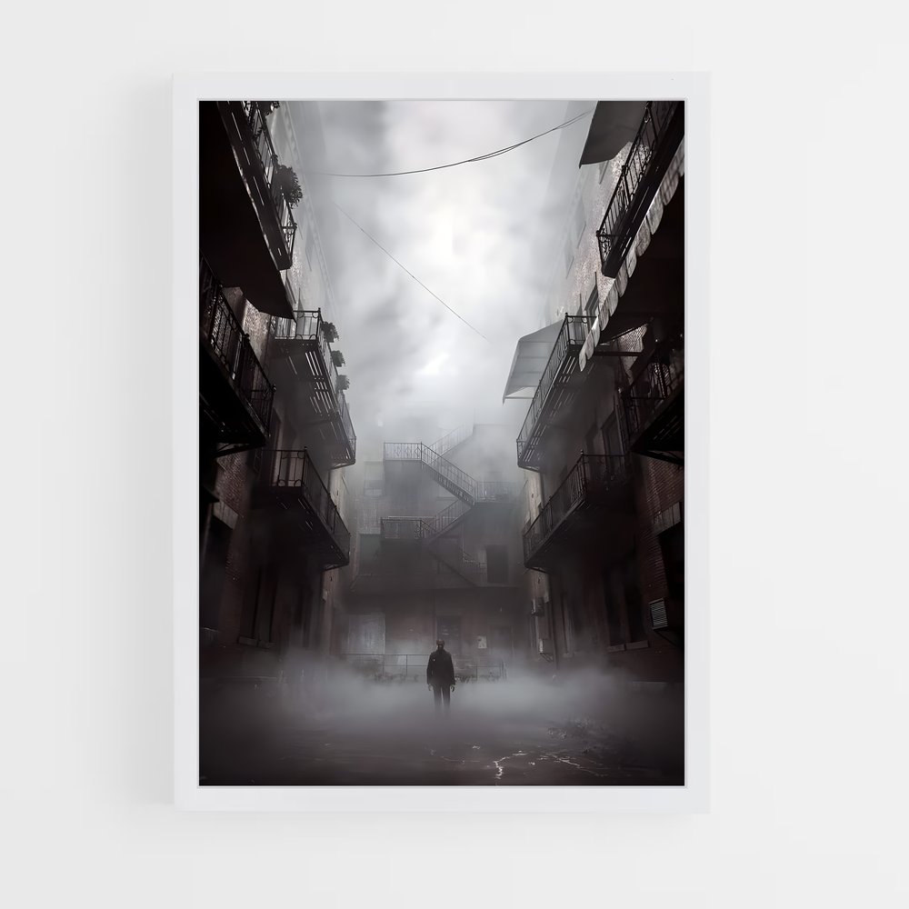 Poster L'Allée Brumeuse – affiche Silent hill (vue 3)